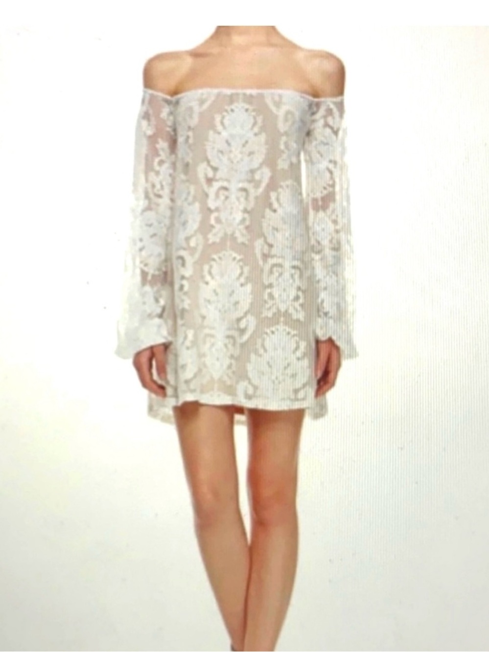 For Love & Lemons San Marcos Precioso Off-Shoulder Lace Dress
